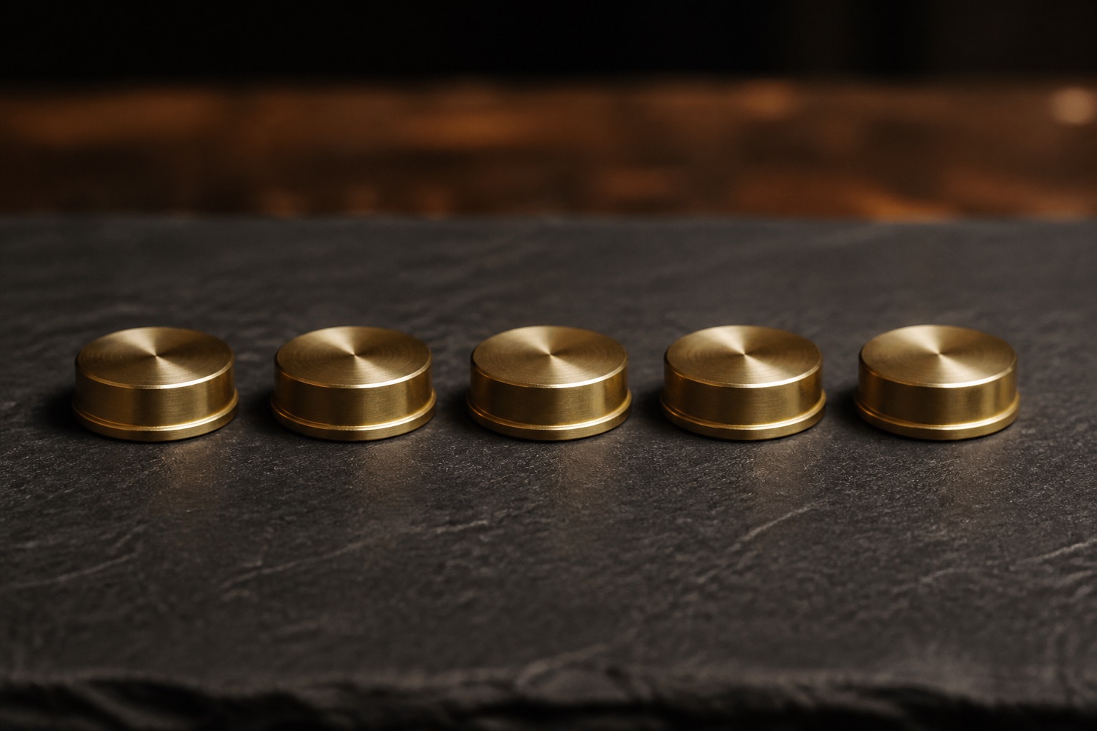 Five tokens in a line on a slate — one second is five credits