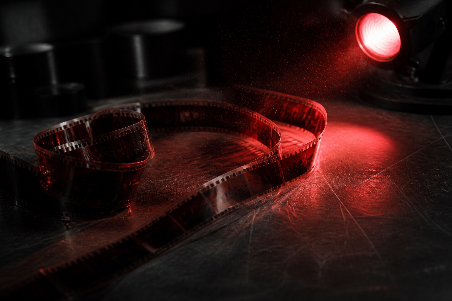 Unspooled film catching a red studio light, used as the cover for what is MiniMax H3 Max